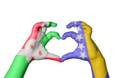 Burundi Bosna-Hersek Kalbi, El hareketi, kalp yapma, Kırpma Yolu