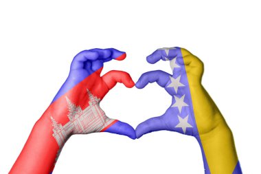 Kamboçya Bosna-Hersek Kalbi, El hareketi, kalp yapma, Kırpma Yolu