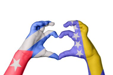 Küba Bosna-Hersek Kalbi, El hareketi, kalp yapma, Kırpma Yolu