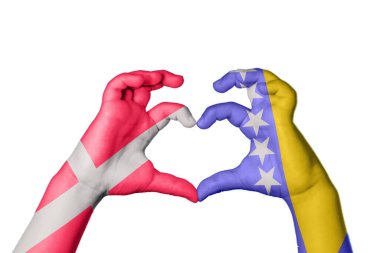 Danimarka, Bosna-Hersek 'in Kalbi, El hareketi, kalp yapma, Kırpma Yolu