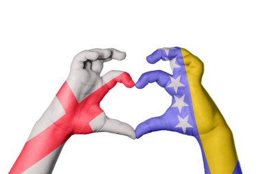 İngiltere Bosna-Hersek Kalbi, El hareketi, kalp yapma, Kırpma Yolu