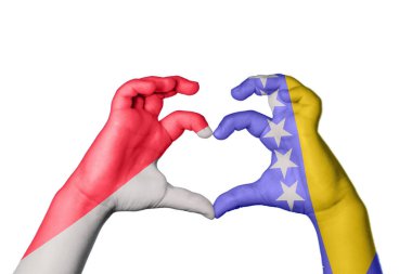 Endonezya Bosna-Hersek Kalbi, El hareketi kalp yaptı, Kırpma Yolu