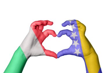 İtalya Bosna-Hersek Kalbi, El hareketi, kalp yapma, Kırpma Yolu