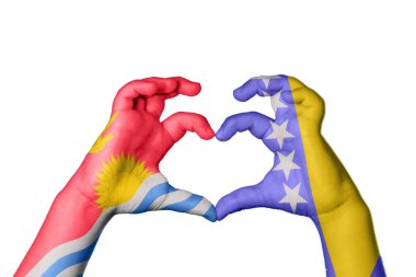 Kiribati Bosna-Hersek Kalbi, El hareketi, kalp yapma, Kırpma Yolu