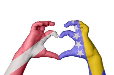 Letonya Bosna-Hersek Kalbi, El hareketi, kalp yapma, Kırpma Yolu