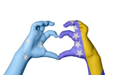 Mikronezya Bosna-Hersek Kalbi, El hareketi, kalp yapma, Kırpma Yolu