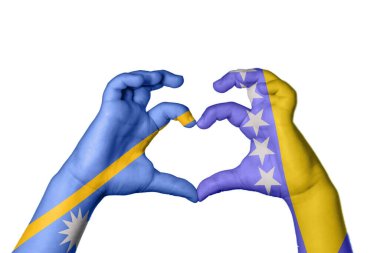 Nauru Bosna-Hersek Kalbi, El hareketi, kalp yapma, Kırpma Yolu