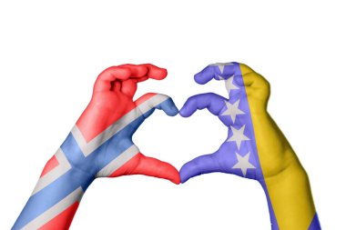 Norveç Bosna-Hersek Kalbi, El hareketi, kalp yapma, Kırpma Yolu