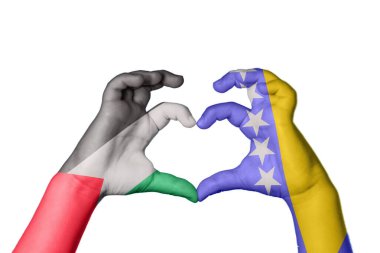 Filistin Bosna-Hersek Kalbi, El hareketi, kalp yapma, Kırpma Yolu