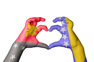 Papua Yeni Gine Bosna-Hersek Kalbi, El hareketi kalp yaptı, Kırpma Yolu