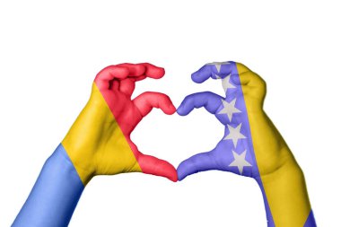 Romanya 'da Bosna-Hersek' in Kalbi ve El hareketi kalp yaptı, Yolu Kesiyor