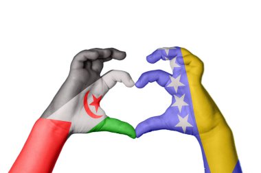 Sahra Arap Demokratik Cumhuriyeti Bosna-Hersek Kalbi, El hareketi, kalp yapma, Kırpma Yolu