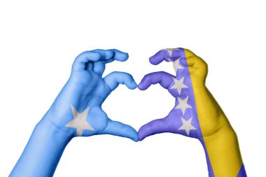 Somali Bosna-Hersek Kalbi, El hareketi, kalp yapma, Kırpma Yolu