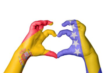 İspanya Bosna-Hersek Kalbi, El hareketi, kalp yapma, Kırpma Yolu