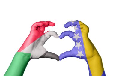 Sudan Bosna-Hersek Kalbi, El hareketi, kalp yapma, Kırpma Yolu