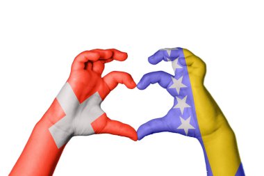 İsviçre Bosna-Hersek Kalbi, El hareketi, kalp yapma, Kırpma Yolu