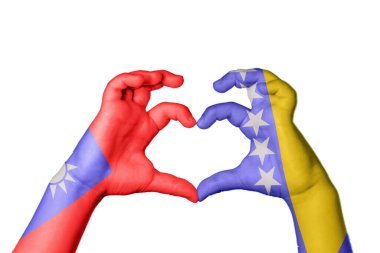 Tayvan Bosna-Hersek Kalbi, El hareketi, kalp yapma, Kırpma Yolu