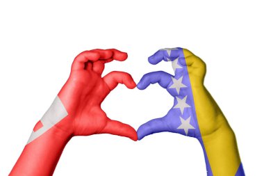 Tonga Bosna-Hersek Kalbi, El hareketi, kalp yapma, Kırpma Yolu