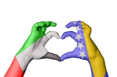 Birleşik Arap Emirlikleri Bosna-Hersek 'in Kalbi, El hareketi, kalp yapma, Kırpma Yolu