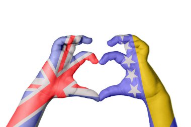 Birleşik Krallık Bosna-Hersek Kalbi, El hareketi, kalp yapma, Kırpma Yolu