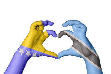 Bosna-Hersek Botswana Kalbi, El hareketi, kalp yapma, Kırpma Yolu