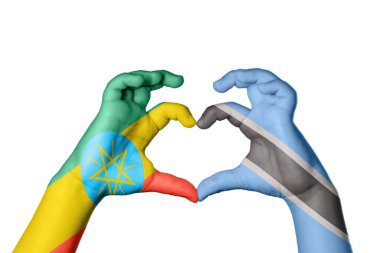 Etiyopya Botswana Kalbi, El hareketi kalp yapmak, Kırpma Yolu