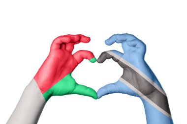 Madagaskar Botswana Kalbi, El hareketi kalp yapmak, Kırpma Yolu