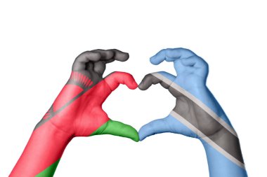 Malawi Botswana Kalbi, El hareketi kalp yapmak, Kırpma Yolu