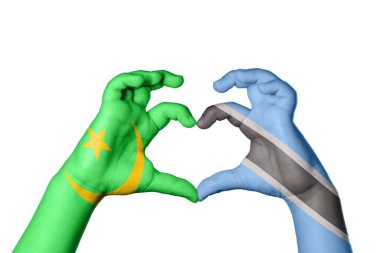 Moritanya Botswana Kalbi, El hareketi kalp yapmak, Kırpma Yolu