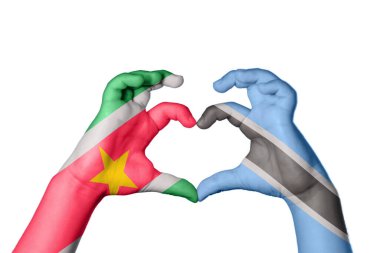 Surinam Botswana Heart, El hareketi kalp yapmak, Kırpma Yolu