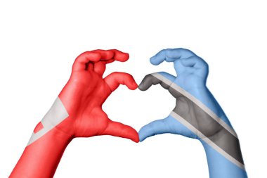 Tonga Botswana Kalbi, El hareketi kalp yapmak, Kırpma Yolu