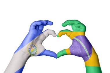 El Salvador Brezilya Kalbi, El hareketi kalp yapma, Kırpma Yolu