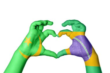 Moritanya Brezilya Kalbi, El hareketi kalp yapma, Kırpma Yolu