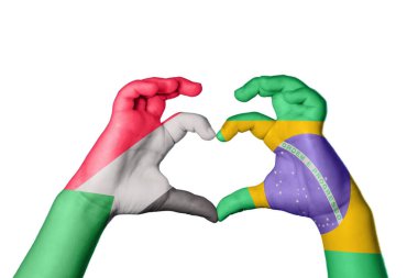 Sudan Brezilya Kalbi, El hareketi kalp yapma, Kırpma Yolu