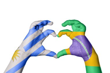 Uruguay Brezilya Kalbi, El hareketi kalp yapma, Kırpma Yolu