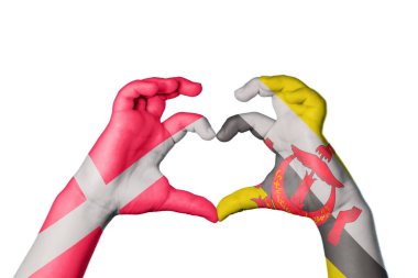 Danimarka Brunei Kalbi, El hareketi kalp yapma, Kırpma Yolu