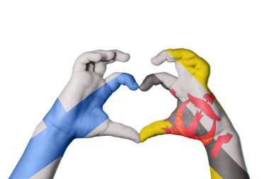 Finlandiya Brunei Kalbi, El hareketi kalp yapma, Kırpma Yolu