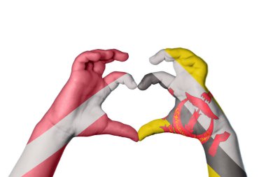 Letonya Brunei Kalbi, El hareketi kalp yapma, Kırpma Yolu