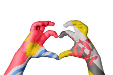 Kiribati Brunei Kalbi, El hareketi kalp yapma, Kırpma Yolu