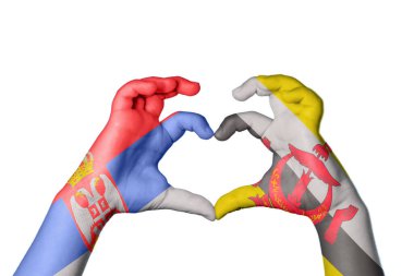 Sırbistan Brunei Kalbi ve El hareketi kalp yaptı, Kırpma Yolu