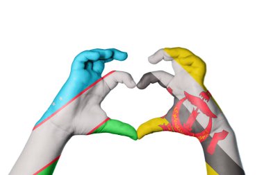 Özbekistan Brunei Kalbi, El hareketi kalp yapma, Kırpma Yolu