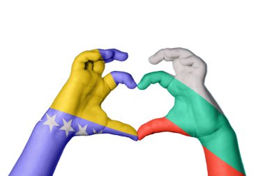 Bosna-Hersek Bulgaristan 'ın Kalbi ve El hareketi kalp yaptı, Kırpma Yolu