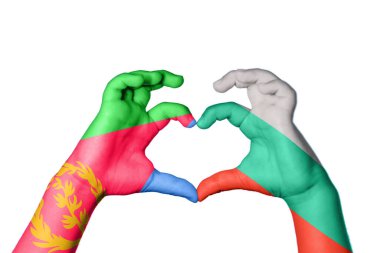 Eritre Bulgaristan Kalbi, El hareketi, kalp yapma, Kırpma Yolu