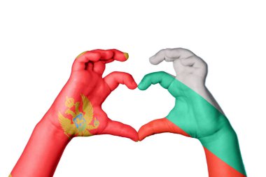 Karadağ Bulgaristan Kalbi ve El hareketi kalp yaptı, Kırpma Yolu