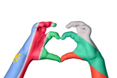 Namibya Bulgaristan Kalbi ve El hareketi kalp yapıyor, Kırpma Yolu