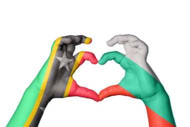 Saint Kitts ve Nevis Bulgaristan Kalbi, El hareketi kalp yapıyor, Kırpma Yolu