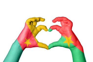 Kamerun Burkina Faso Heart, El hareketi kalp yapma, Kırpma Yolu