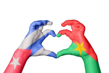 Küba Burkina Faso Kalbi, El hareketi kalp yapma, Kırpma Yolu