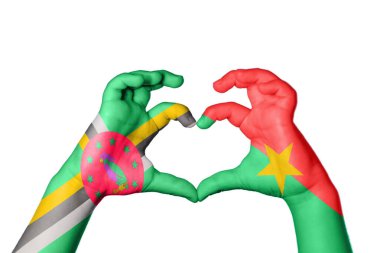 Dominica Burkina Faso Heart, El hareketi kalp yapma, Kırpma Yolu