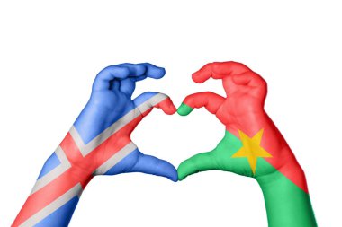 İzlanda Burkina Faso Kalbi, El hareketi kalp yapma, Kırpma Yolu